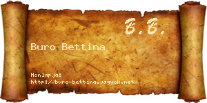Buro Bettina névjegykártya